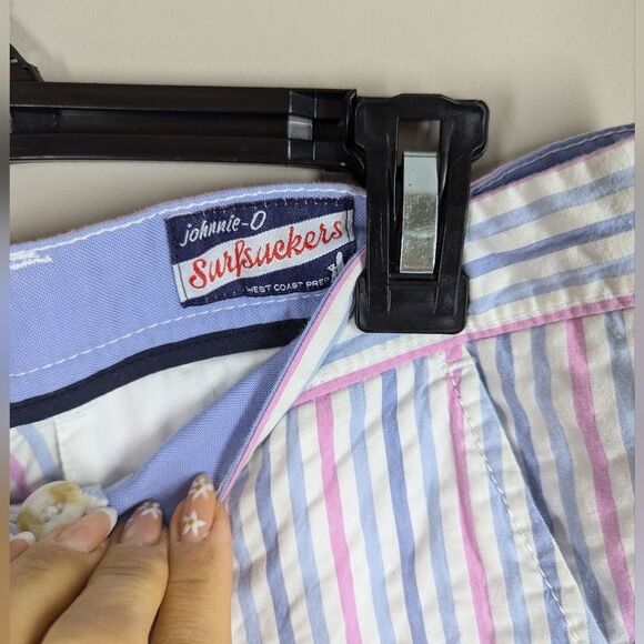 Johnnie-O “Surf Suckers” Seersucker Shorts – Size 35 – Classic Fit Lightweight - Picture 3 of 6